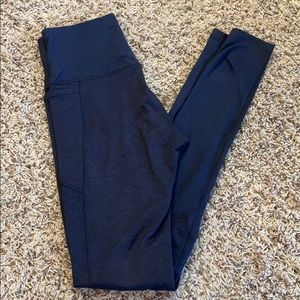Athleta Exhale Leggings Navy size small